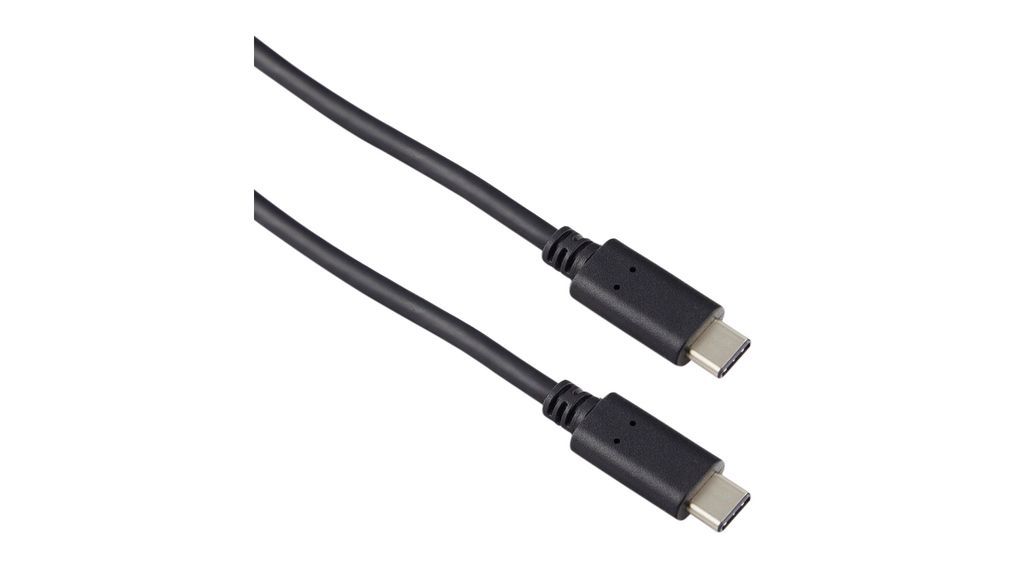 Cable, Zástrčka USB C - Zástrčka USB C, 1m, USB 3.1, Černá