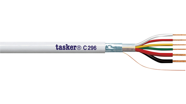 Multicore-kabel, Koperafscherming CY, PVCx 0.5mm², 100m, Wit