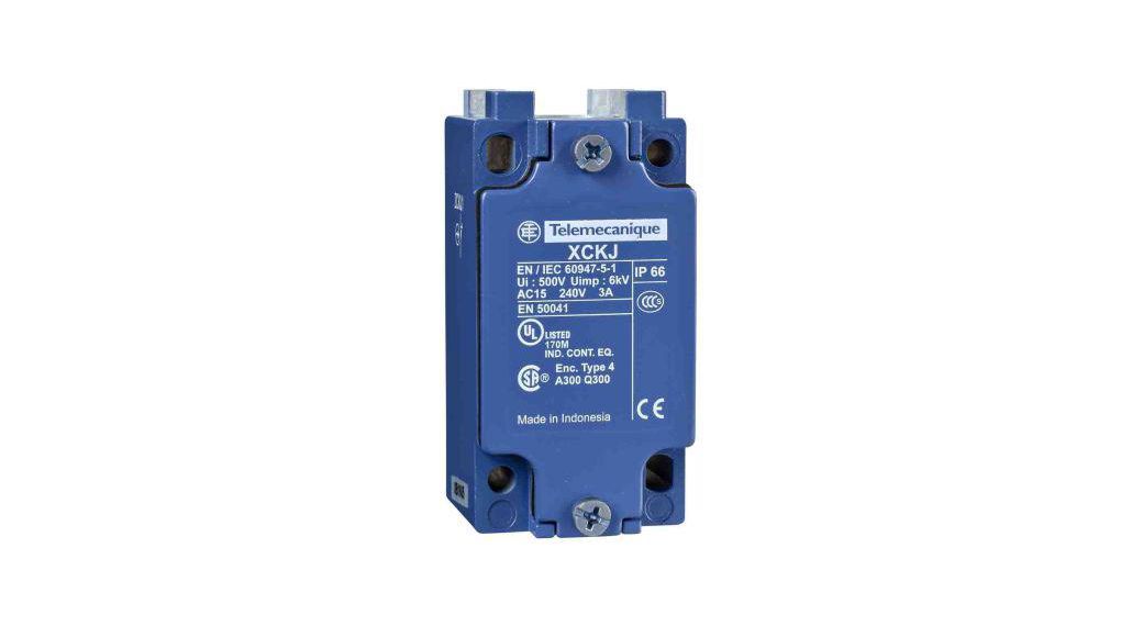 ZCKJ Series Limit Switch, 2NO, IP66, 2P, Metal Housing, 240V ac Max, 3A Max