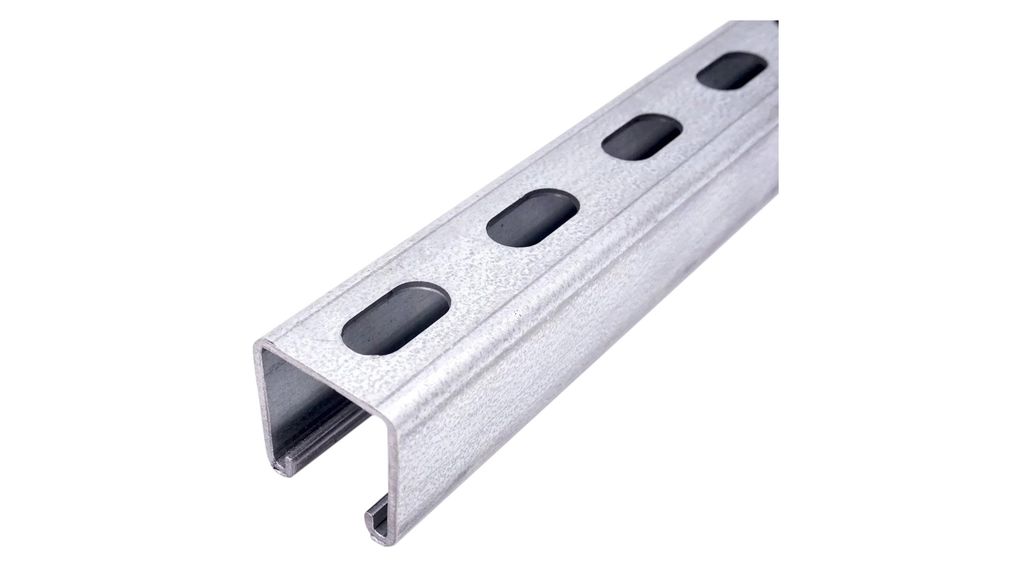 Strut Profile, Slotted, Edelstahl, 41mm x 21mm x 2m