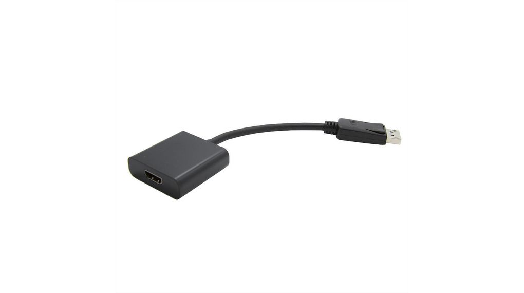 Video Adapter, DisplayPort Plug - HDMI Socket, 1920 x 1080, Black