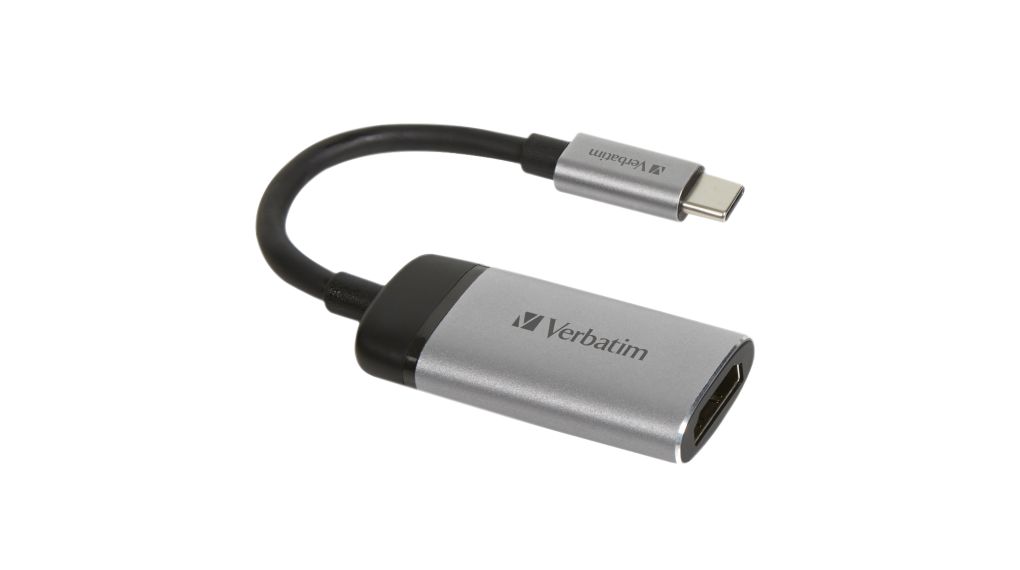 Adapter, USB-C Plug - HDMI Socket, 3840 x 2160, Silver