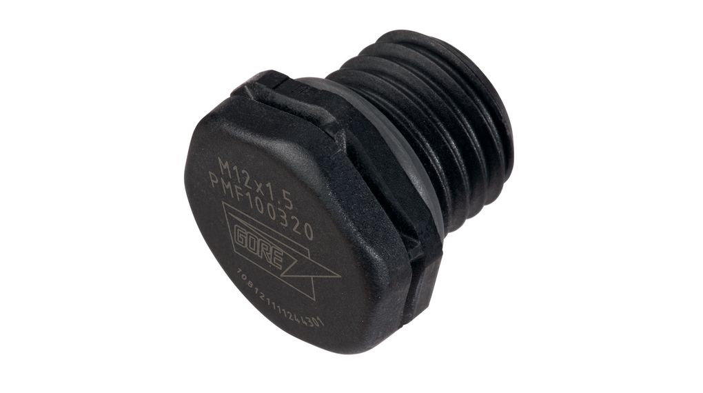 Pressure Compensating Plug M12 12.2mm IP67 / IP69K Polyamide 6 Black