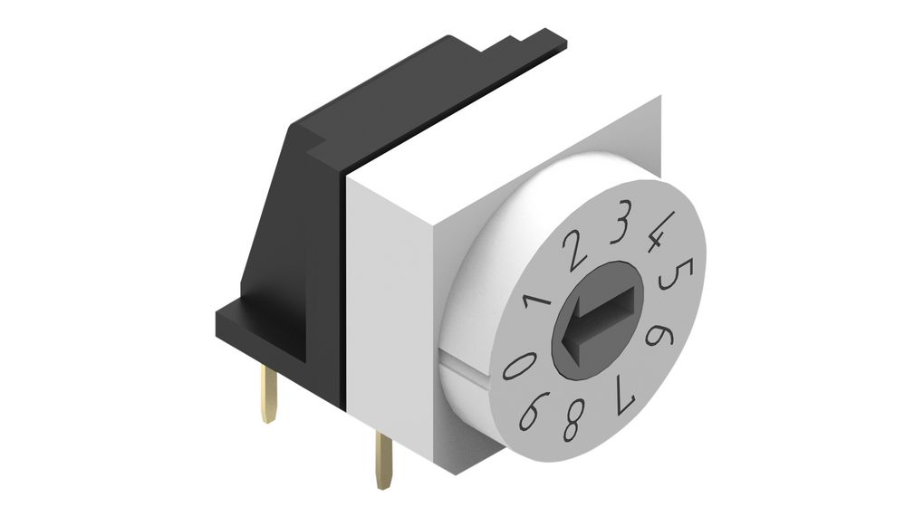 Interruttore DIP rotativo Slot a freccia 10-Pos Pin PCB