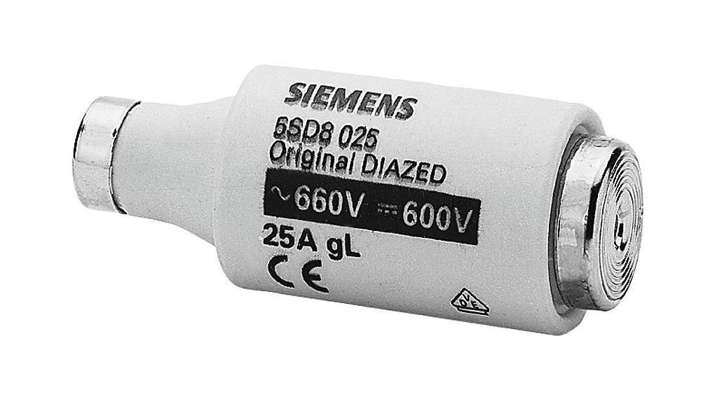 Siemens 25A Diazed Fuse, gG, 690/600V ac/dc 5 ST