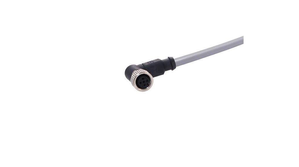Female 4 way M12 to Actuator/Sensor Cable, 5 m Conducteurs, 5m, IP54, Gris