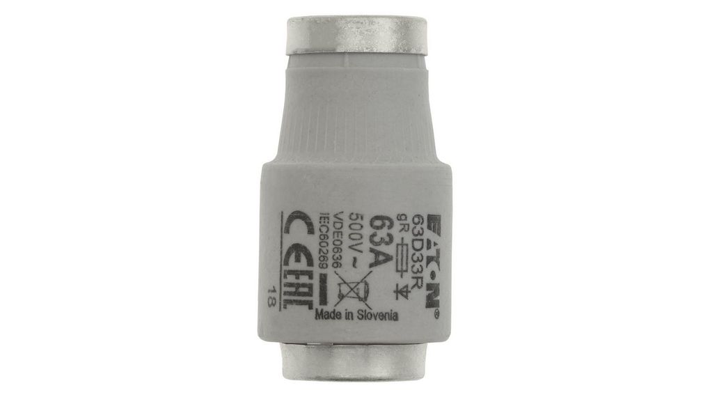 Eaton 63A DIII Bottle Fuse, gR, 500V 5 ST
