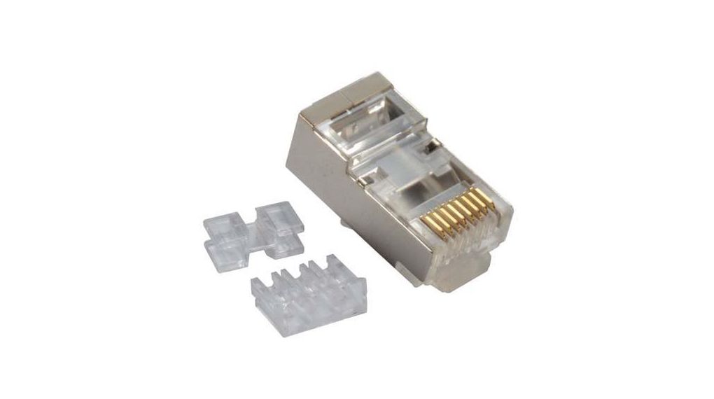 L-Com 1 -Way TSP Series RJ ConnectorMale, Shielded Shield Straight 1 Port Male Straight