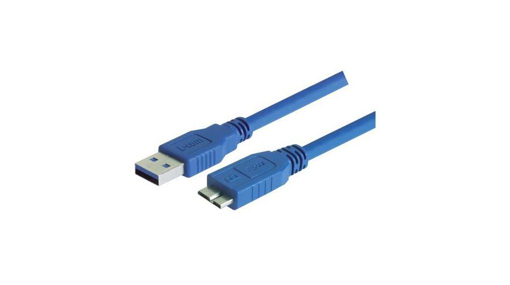 USB 3.0, Male USB Type A 3.0 to Male USB 3.0, 1 m, 1m, USB 3.0, Bleu