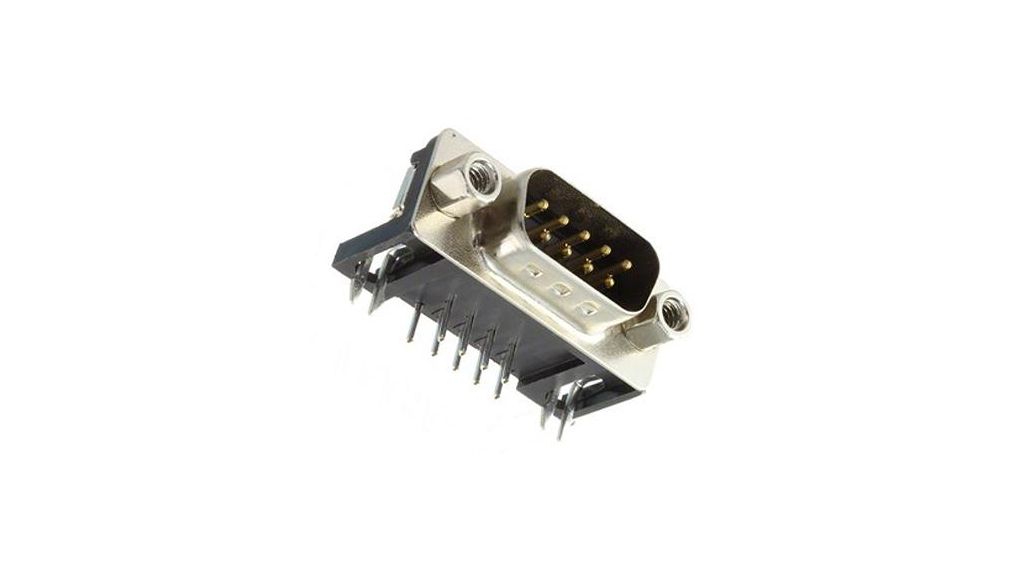 CONEC DLS1XP5 9 Way Angled Threaded D-Sub ConnectorMale