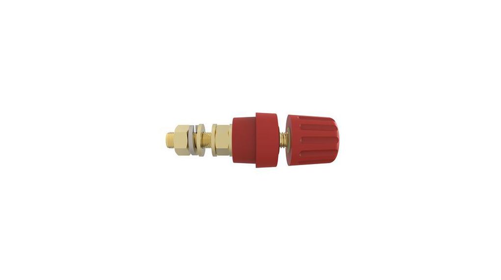 RS POL 8760 L / RT | Schützinger 12.4 mm Red Terminal Post, 1 kV, M8 x ...