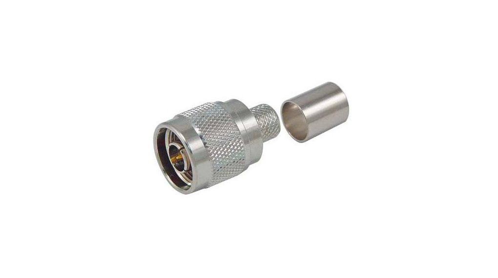 ANM Series CableMale N Connector, 50 Ohm, Straight BodyCrimp, Male, Straight, 50Ohm, Crimp