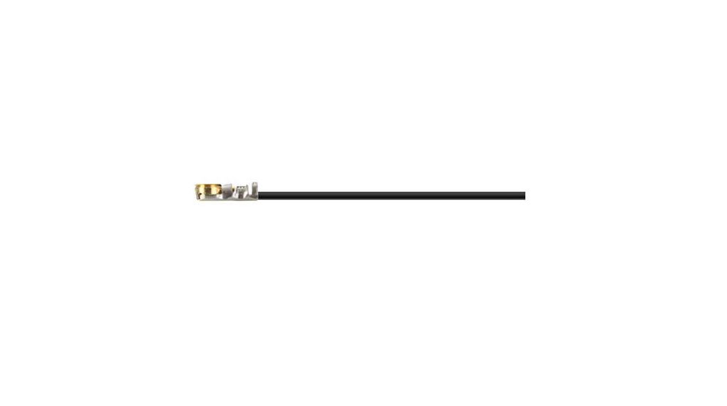 CAB.01070 Series, 100 mm, 1.13 Coax Coaxial, Unterminated Noir