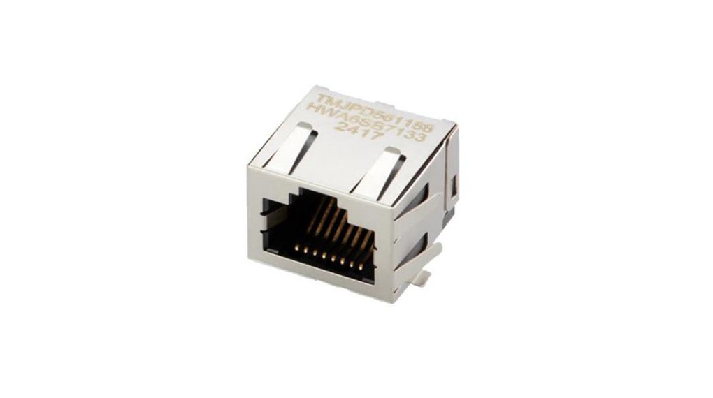 1 -Way TMJPD561188HWA6SB7133 Series Ethernet ConnectorFemale, Surface, Cat5e, Shielded Shield Right Angle 1 Right Angle