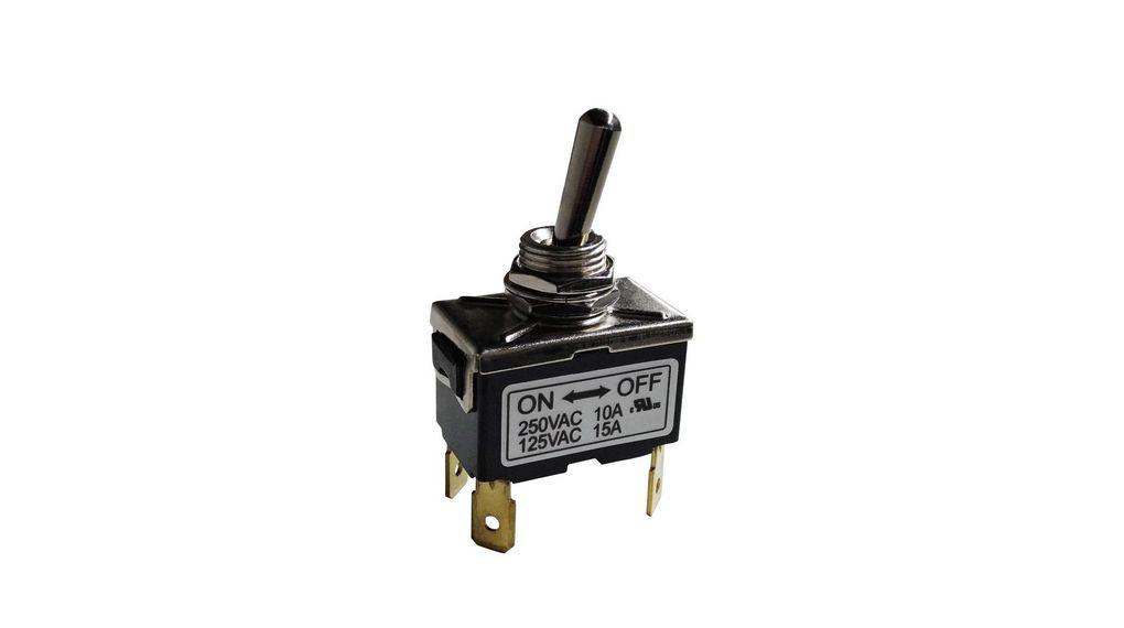 Toggle Switch, Panel Mount, On-Off, 1 CO, Tab Terminal 10 A 1CO IP40