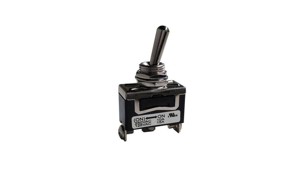 Toggle Switch, PCB Mount, (On)-On, SPDT, Screw Terminal