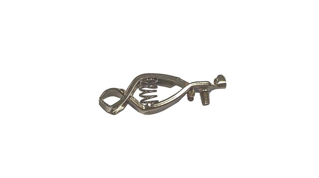 Crocodile Clip, Nickel Plated Contact, 5A, Silver Paket med 10 delar