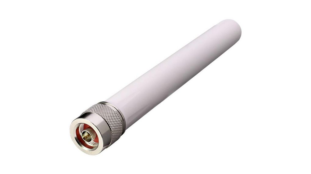 Linx ANT-W63-IPW1-NP Whip WiFi Antenna with Type N Male Connector, WiFi, Direct Mount