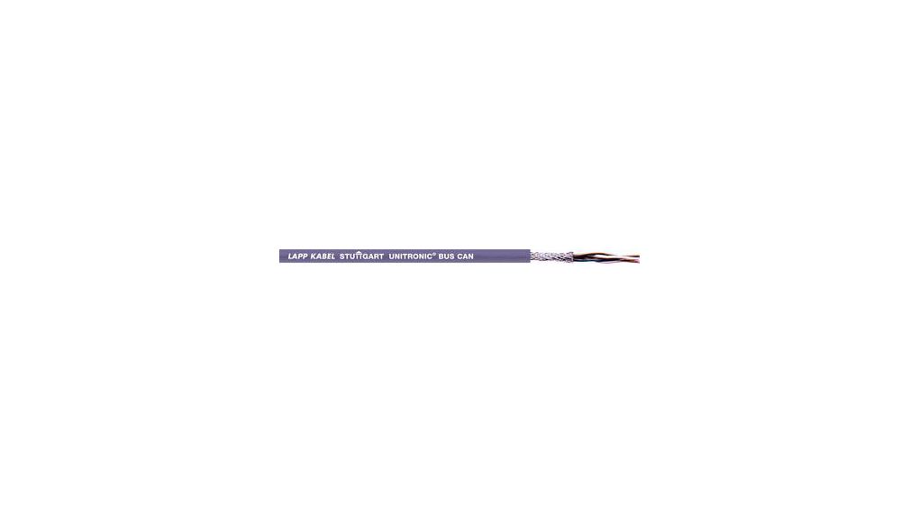 Feldbuskabel CAN PVC 1x2x0.22mm² Violett 100m