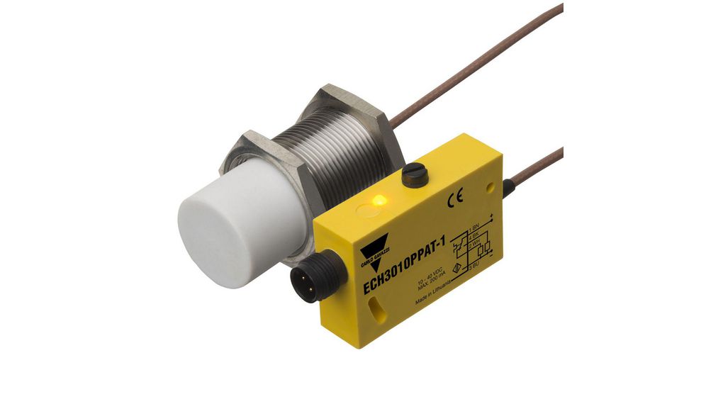 Carlo Gavazzi Capacitive Threaded Barrel Proximity Sensor, M30, 15 mm Detection, PNP NO+NC, 10 → 40 V dc 40V IP67