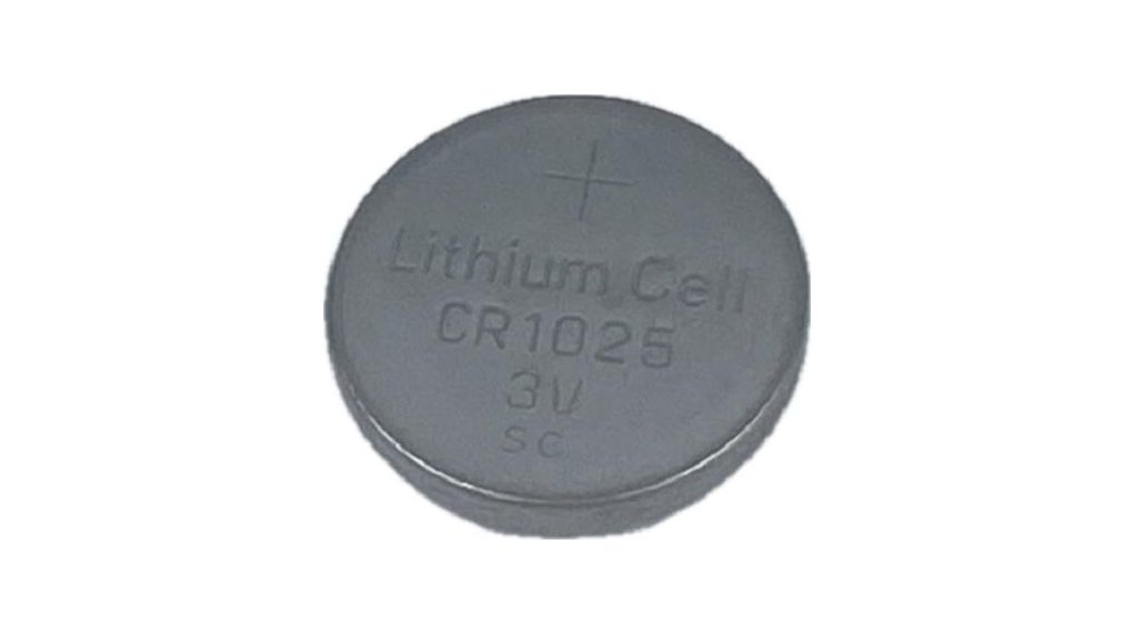 CR1025 Button Battery, 3V, 10mm Diameter, Single, Litiummangandioxid, 3V, 30mAh