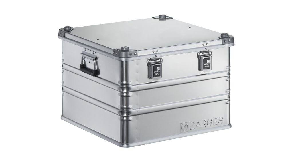 Transit Case, 600x600x410mm, 75kg, Aluminium, Silver