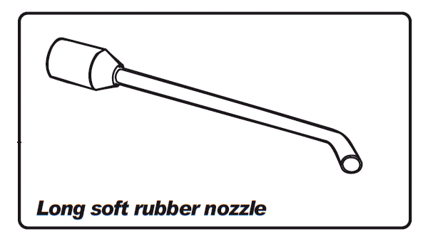 Flexible Rubber Nozzle, ø 14 mm