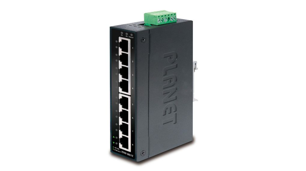 Ethernet Switch, RJ45 Ports 8, 100Mbps, Layer 2 Unmanaged