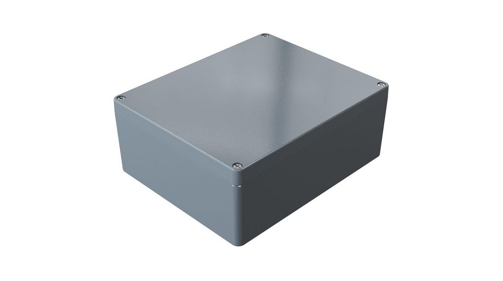 Rose Aluminium Standard Series Grey Die Cast Aluminium Enclosure, IP66, IK09, Grey Lid, 280 x 230 x 110mm
