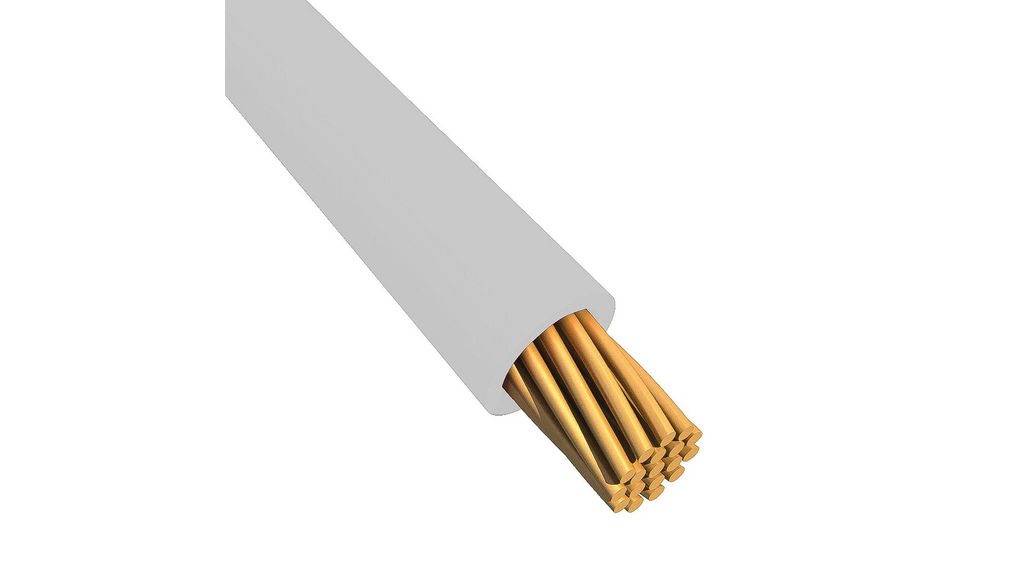Schaltdraht mPPE 1.3mm² Verzinntes Kupfer Weiss 305m