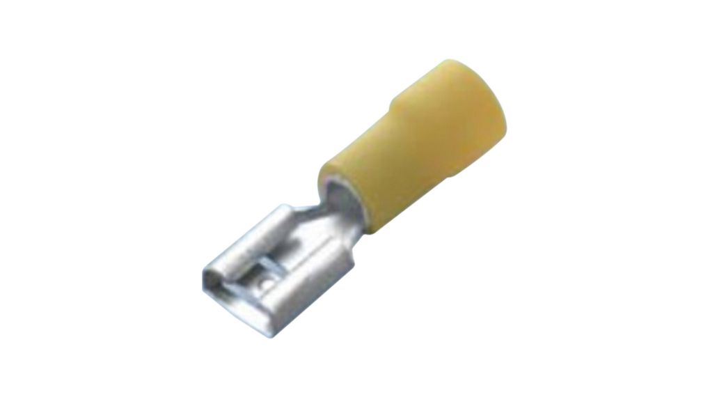 Spade-connector, Gedeeltelijk geïsoleerd, 6.3mm, 4 ... 6mm², Aansluiting, 100 ST