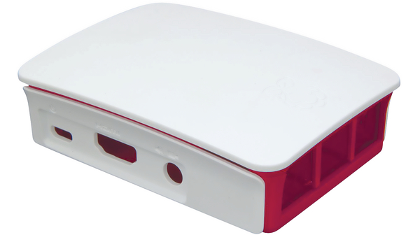 Originalt Raspberry Pi 3 Model B-, Raspberry Pi Model 2B-etui, Rød, hvit