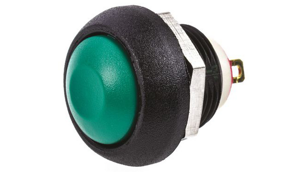Pushbutton Switch OFF-(ON) 1NO Panel Mount Black / Green