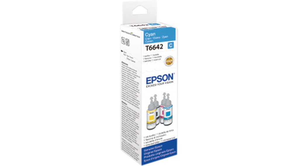 Epson C13T664240 664 Cyan Ink Bottle (6,500 Pages)