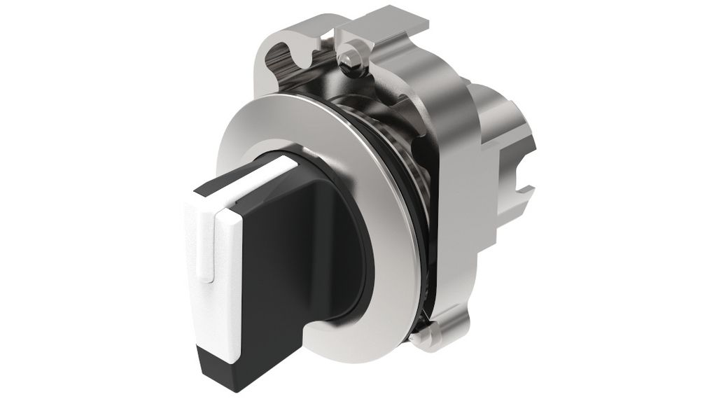 Selector Switch Actuator ON-OFF-ON Handle Black / White IP66 / IP67 / IP69K 45 Series Selector Switches