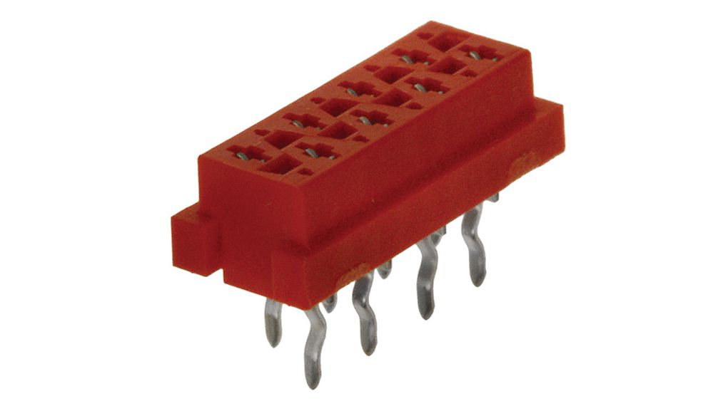 Wire-To-Board Connector, Socket, Straight, Through Hole, Contacts - 8, Pack of 5 pieces