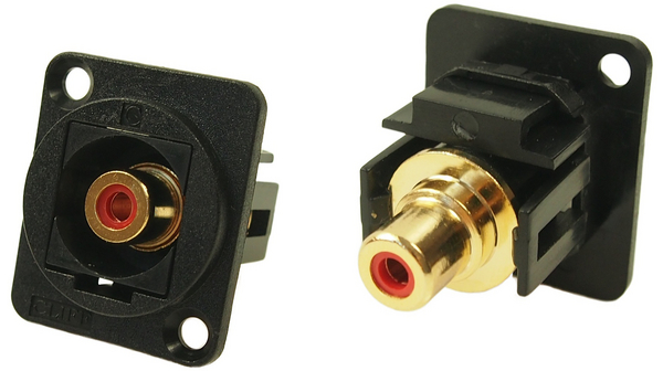 XLR Feedthrough RCA Connector , Socket, Straight