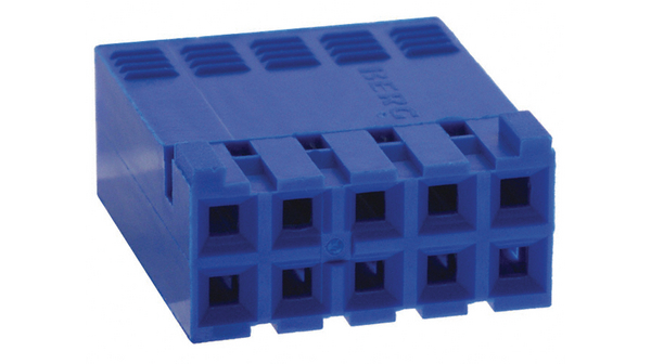 Crimp housing, Straight, Socket, Positions - 10, Pack of 10 pieces