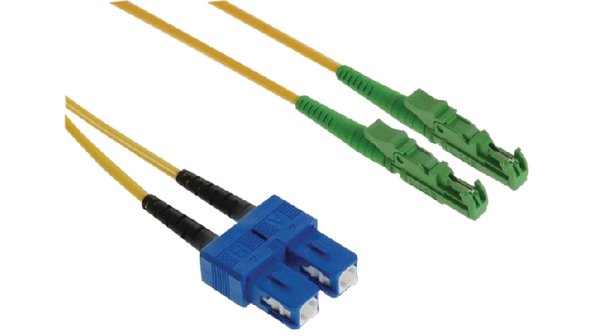 Sestava optického kabelu 9/125 um OS1 Duplexní E2000APC - SC 10m