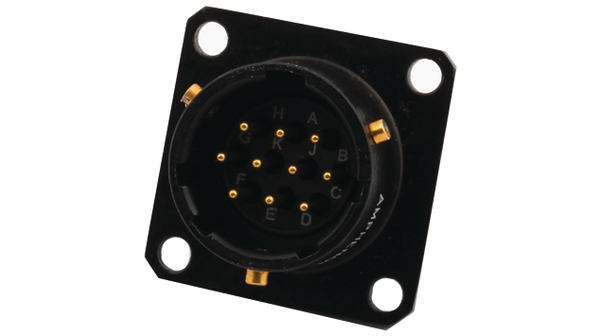 Panel-mount plug, MIL-C-26482 Series I, Receptacle / Plug, 12-10, 7.5A