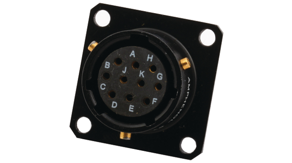 Panel-mount socket, MIL-C-26482 Series I, Receptacle / Socket, 12-10, 7.5A