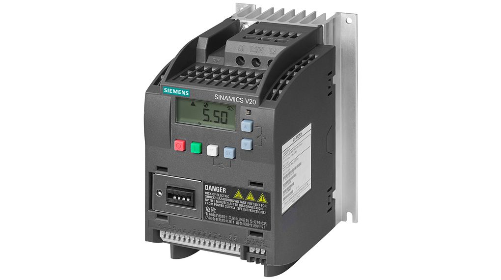 Frequency Inverter, SINAMICS V20 Series, RS485, 2.2A, 750W, 380 ... 480V