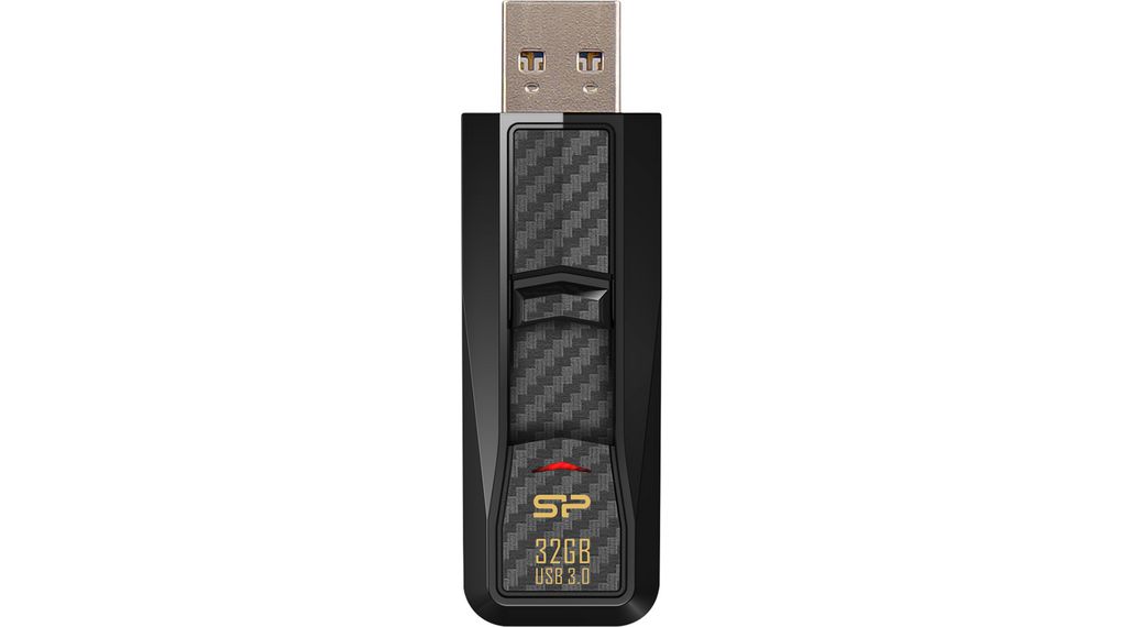 SP032GBUF3B50V1K | Silicon Power USB Stick, Blaze B50, 32GB, USB 3.0, Black | Distrelec