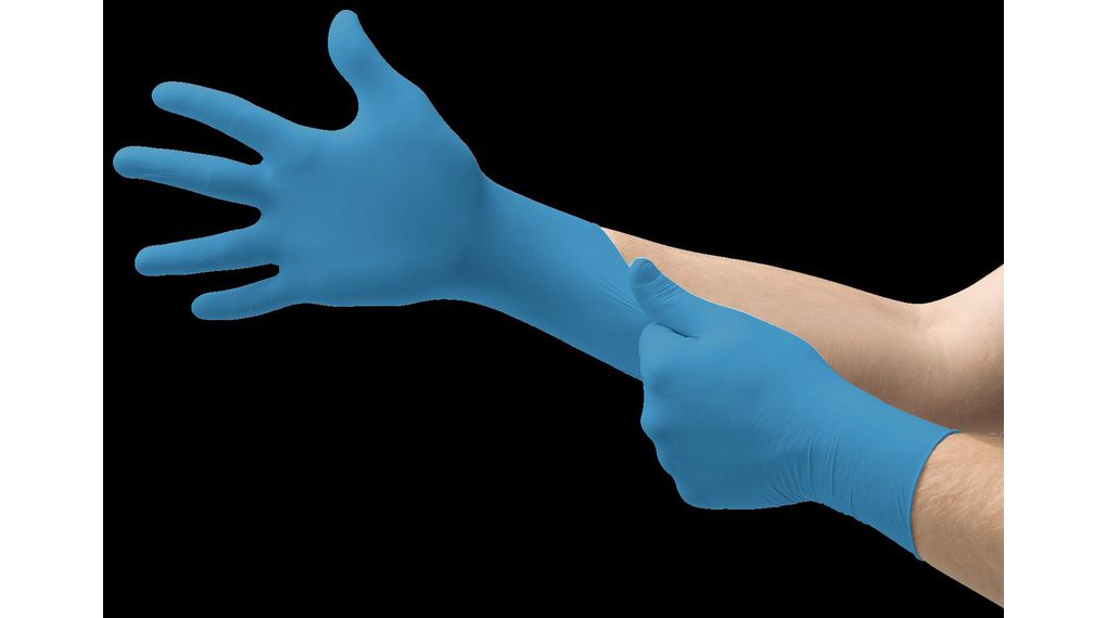 Disposable Gloves, Nitrile, Glove Size Large, Blue, Pack of 100 pieces