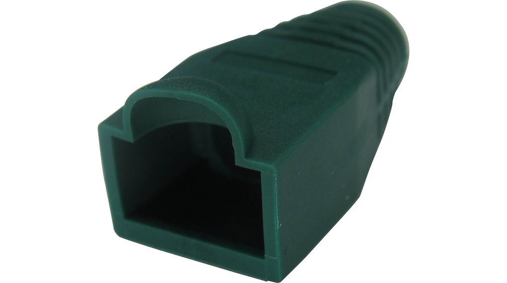 Objímka RJ z PVC proti ohýbání, 6.5 mm, Zelená