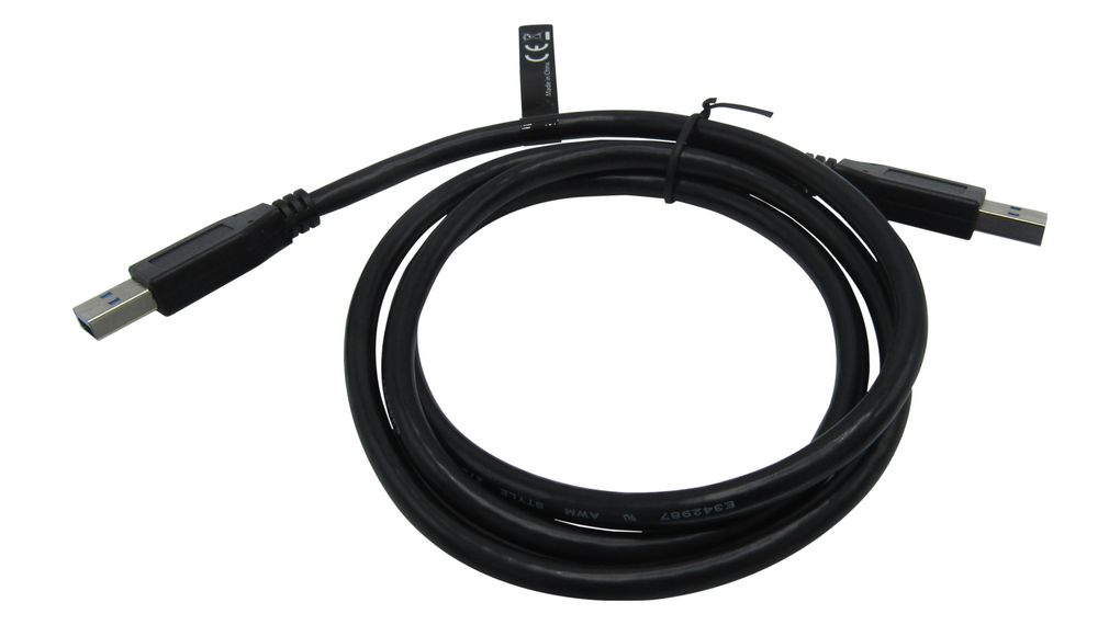 Cable, USB-A Plug - USB-A Plug, 1m, USB 3.0, Black