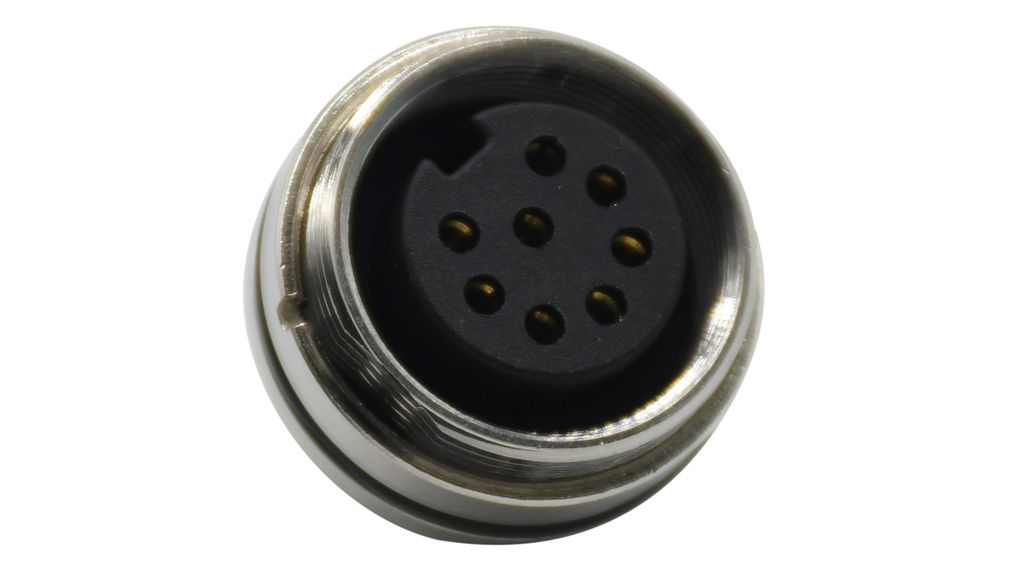 Mini Connector Socket 8 Contacts, 5A, 125V, IP67