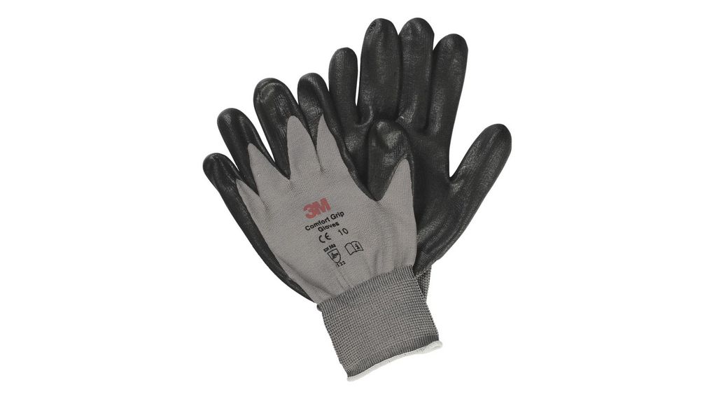 771924COMFORTGU | 3M Comfort Grip-handsker,generel Størrelse XL Grå | Elfa Distrelec