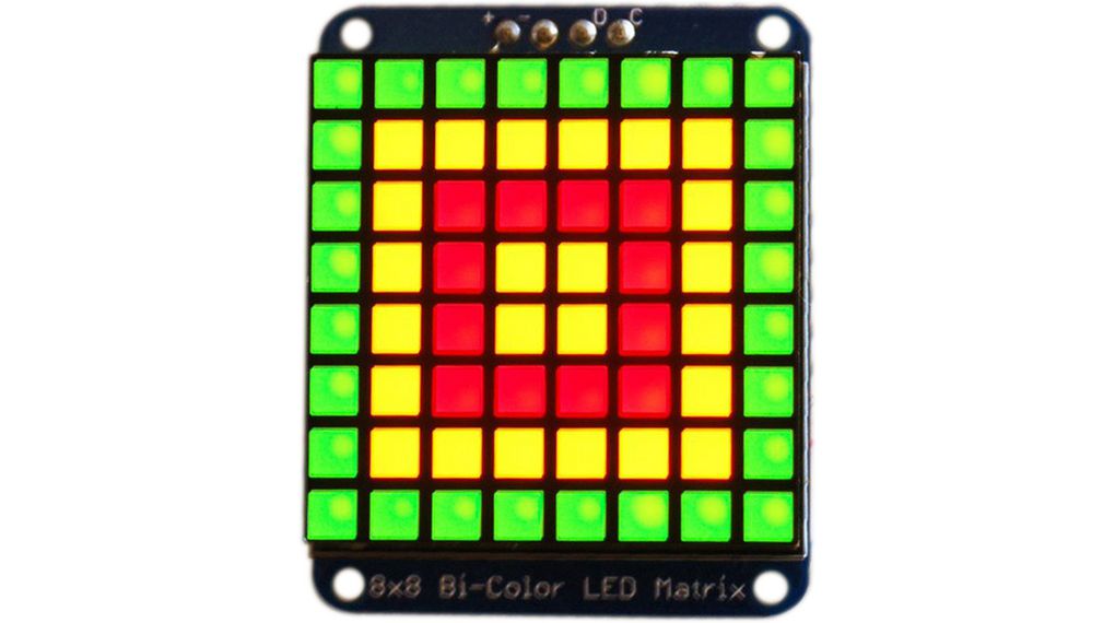 Bicolor LED Square Pixel Matrix with I2C Backpack