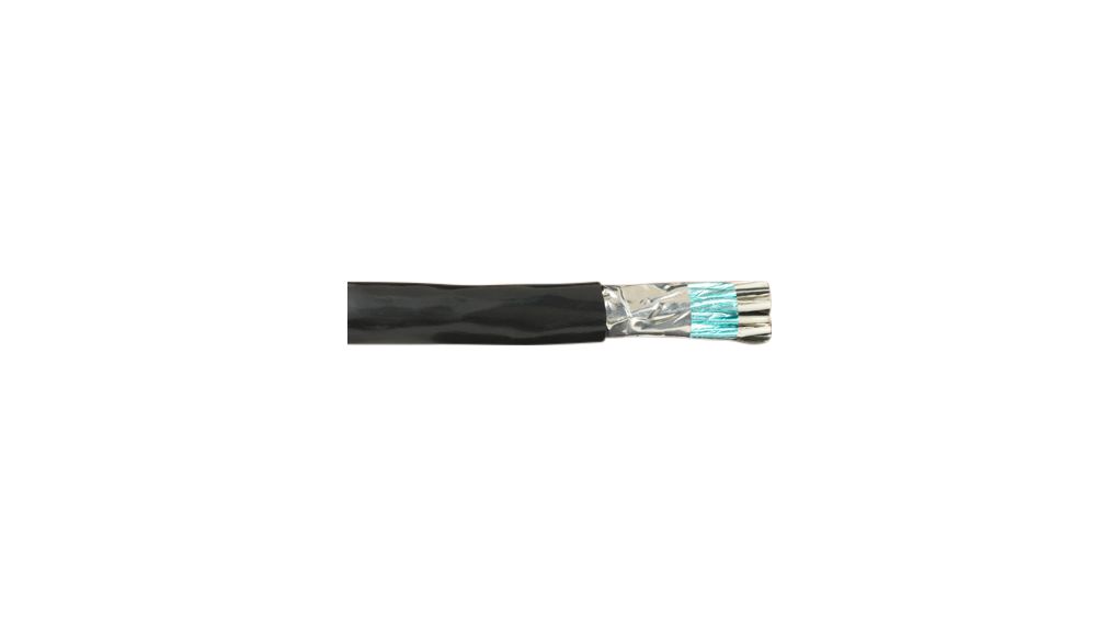 Mehradriges Kabel, YY ungeschirmt, PVC, 2x 0.51mm², 30m, Grau